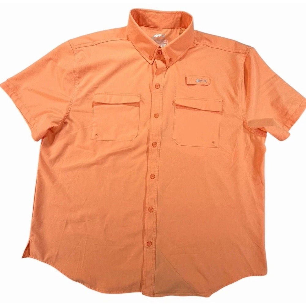 Silver Bait Fishing Shirt Mens XXL Coral Vented Short Sleeve Performance
